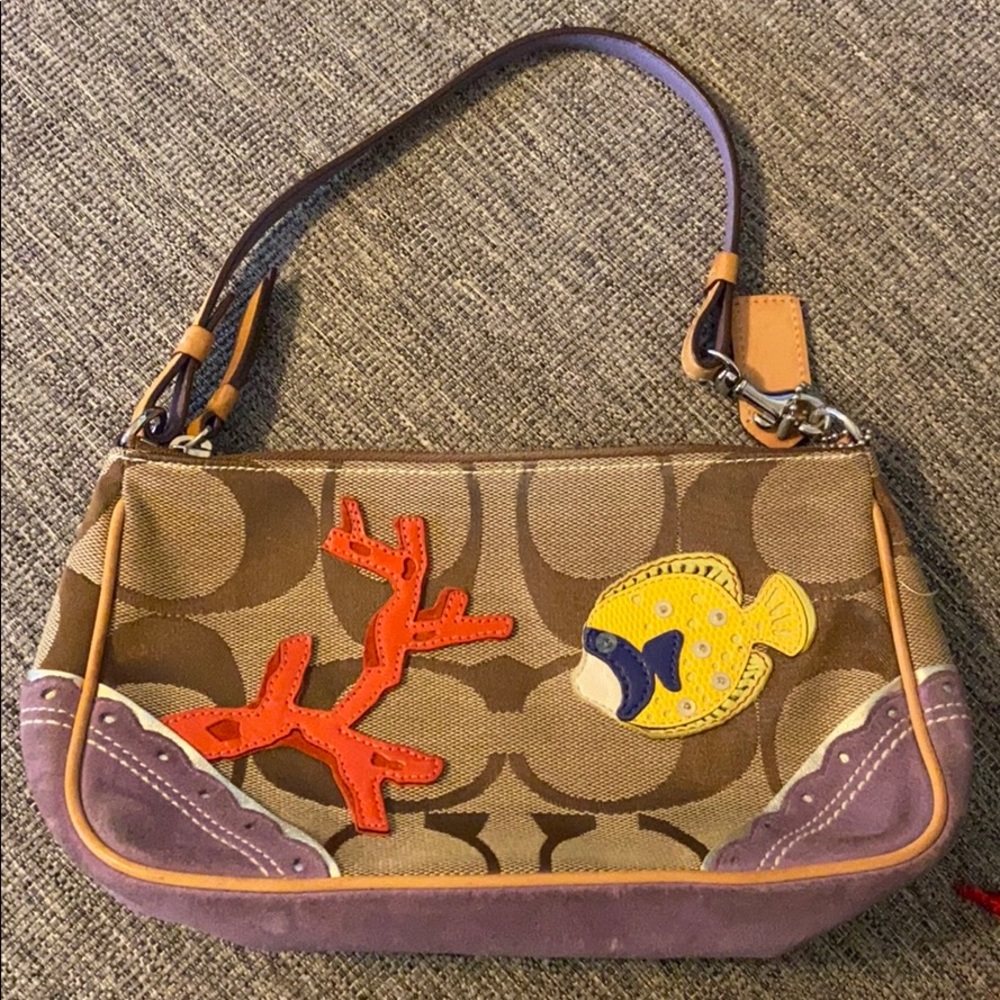 Coach Shoulder Bag with Fish Detail